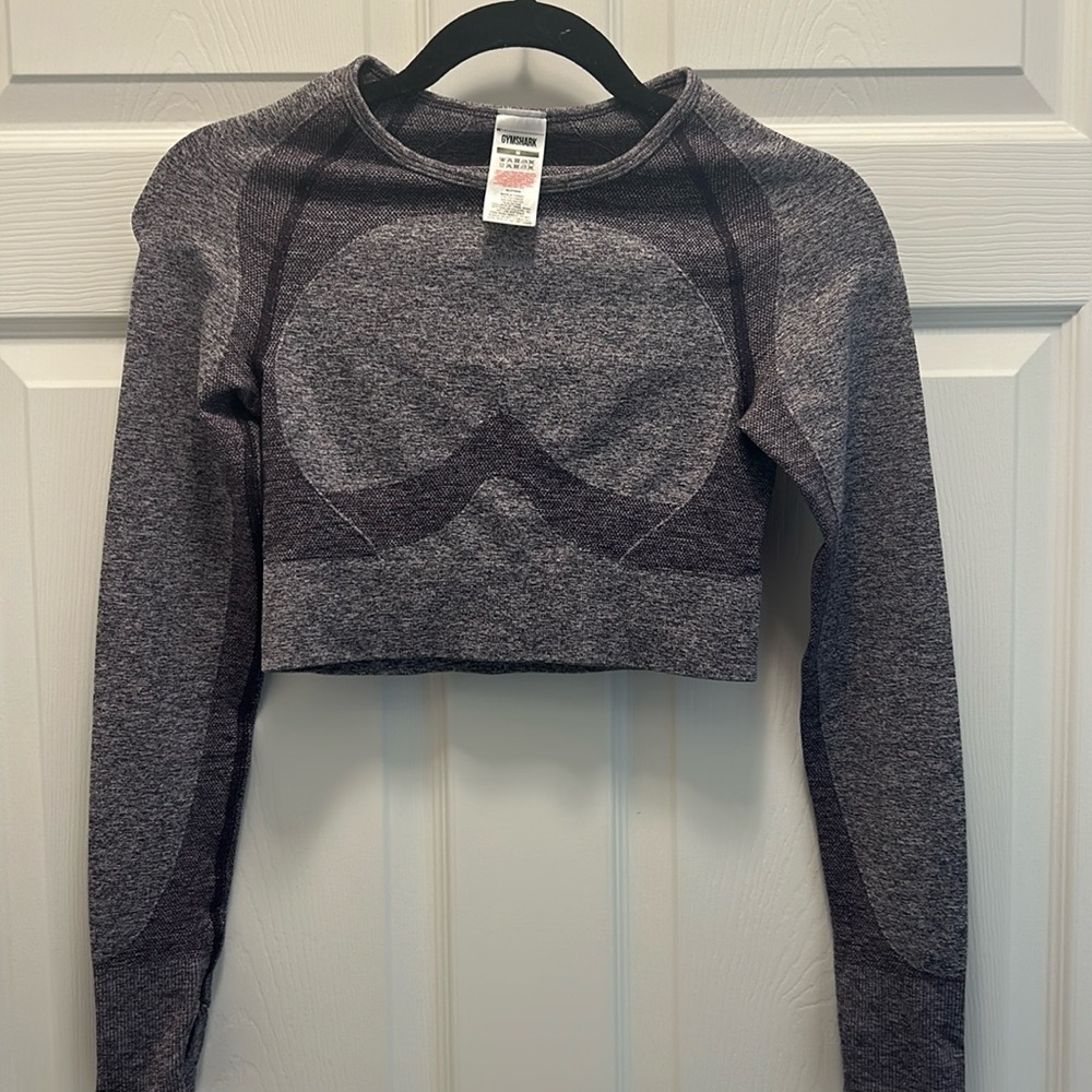 Gymshark Purple Fitted Crop Shirt